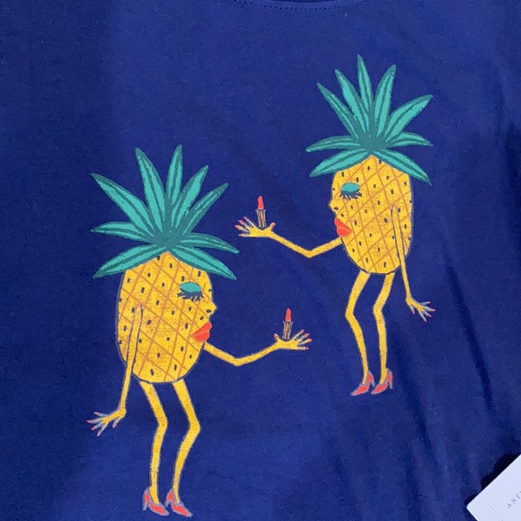 NWT Anthropologie | Kendra Dandy Pineapple Tee - Picture 2 of 9